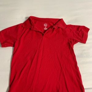 Plain red polo